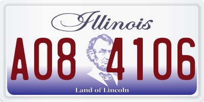 IL license plate A084106