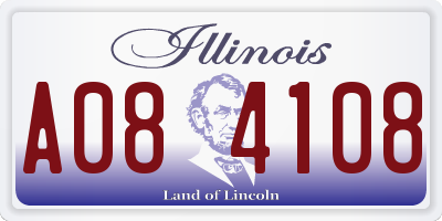 IL license plate A084108