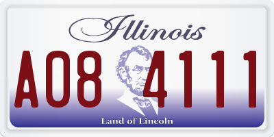 IL license plate A084111