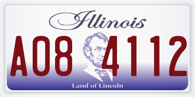 IL license plate A084112