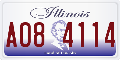 IL license plate A084114