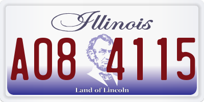 IL license plate A084115