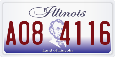 IL license plate A084116