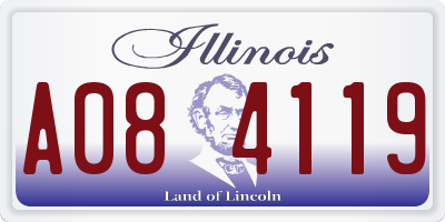 IL license plate A084119