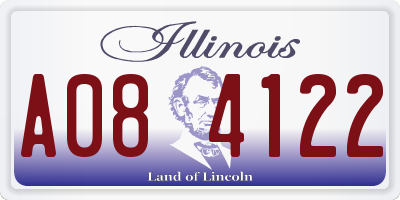 IL license plate A084122