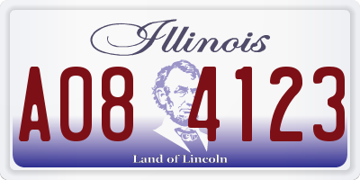 IL license plate A084123
