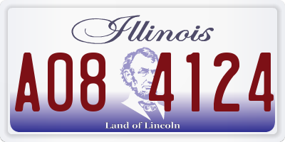IL license plate A084124