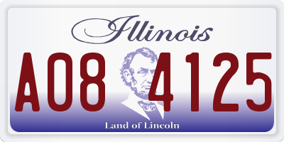 IL license plate A084125