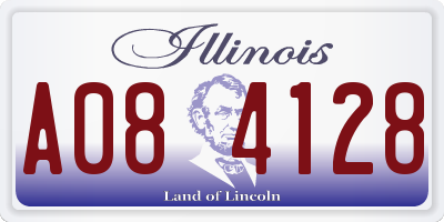IL license plate A084128