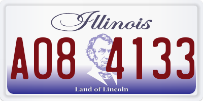 IL license plate A084133