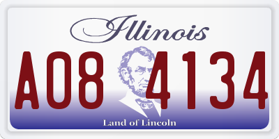 IL license plate A084134