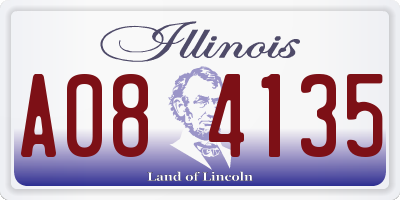 IL license plate A084135