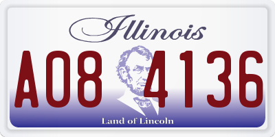 IL license plate A084136