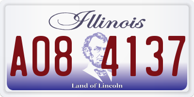 IL license plate A084137