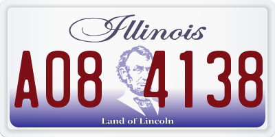IL license plate A084138