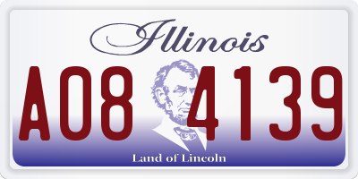 IL license plate A084139