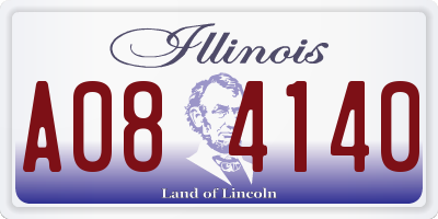 IL license plate A084140