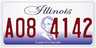 IL license plate A084142