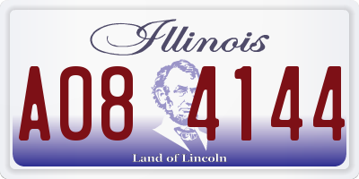 IL license plate A084144