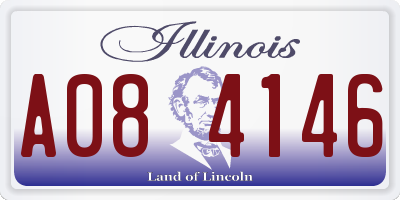 IL license plate A084146