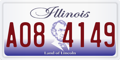 IL license plate A084149