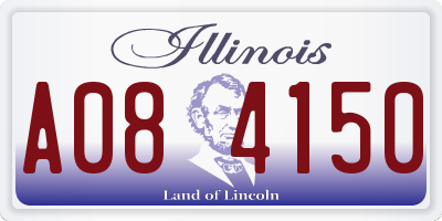 IL license plate A084150