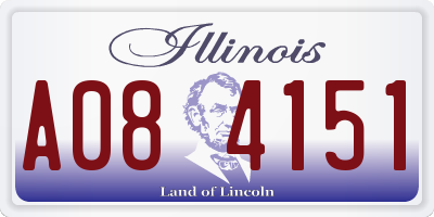 IL license plate A084151
