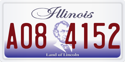 IL license plate A084152