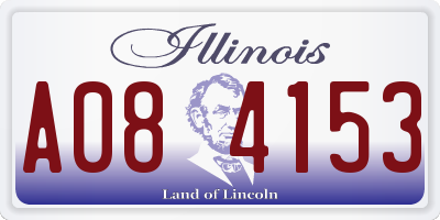 IL license plate A084153