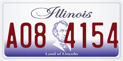 IL license plate A084154