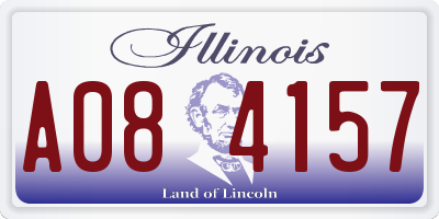 IL license plate A084157
