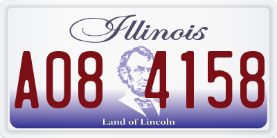 IL license plate A084158