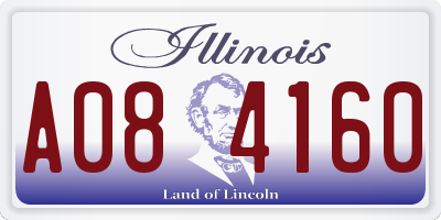 IL license plate A084160