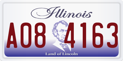 IL license plate A084163