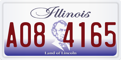 IL license plate A084165