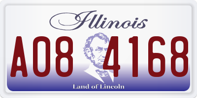 IL license plate A084168
