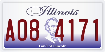 IL license plate A084171
