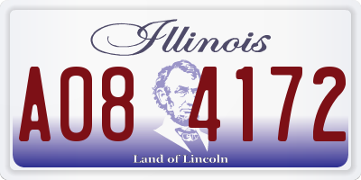 IL license plate A084172