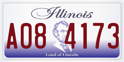 IL license plate A084173