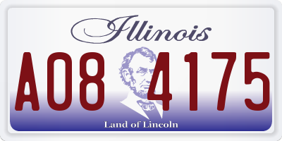 IL license plate A084175
