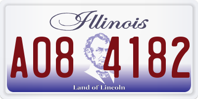 IL license plate A084182