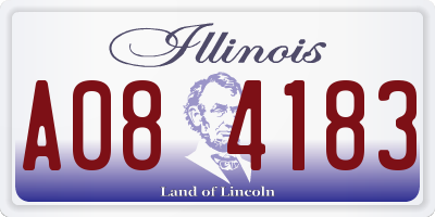 IL license plate A084183