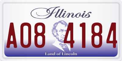 IL license plate A084184