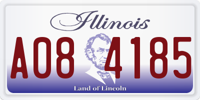 IL license plate A084185