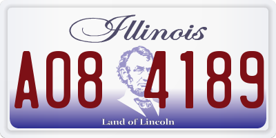 IL license plate A084189