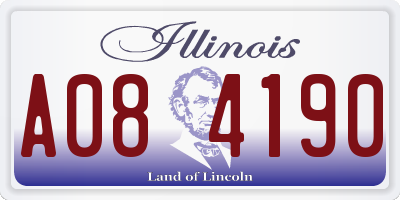 IL license plate A084190