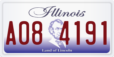 IL license plate A084191