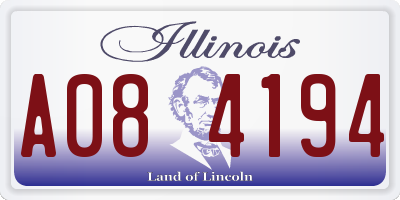 IL license plate A084194