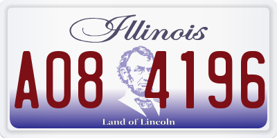 IL license plate A084196
