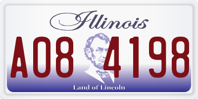 IL license plate A084198
